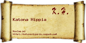 Katona Hippia névjegykártya